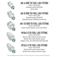 Fuel Log 4-port collector, AN-8 ORB
