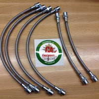 Stainless Steel Brake Lines (black) compatible with e34