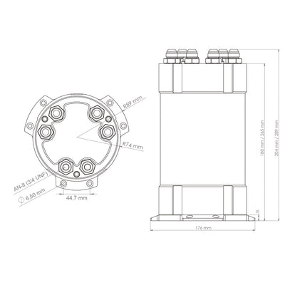 2G Fuel Surge Tank 3.0 liter for external fuel pumps