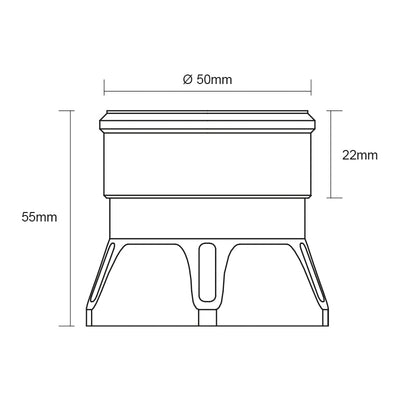 Remote mount fill neck 50mm for CFC Unit