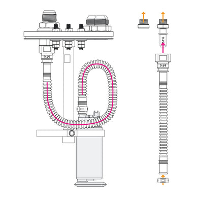 SAE ID10 Fuel pump mounting kit for Single fuel pump
