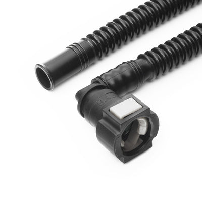 Pre-assembled in tank 350mm fuel hose SAE 7.89 90° to ID10