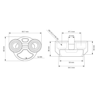 CFC Unit Stäubli connector, dual AN-12