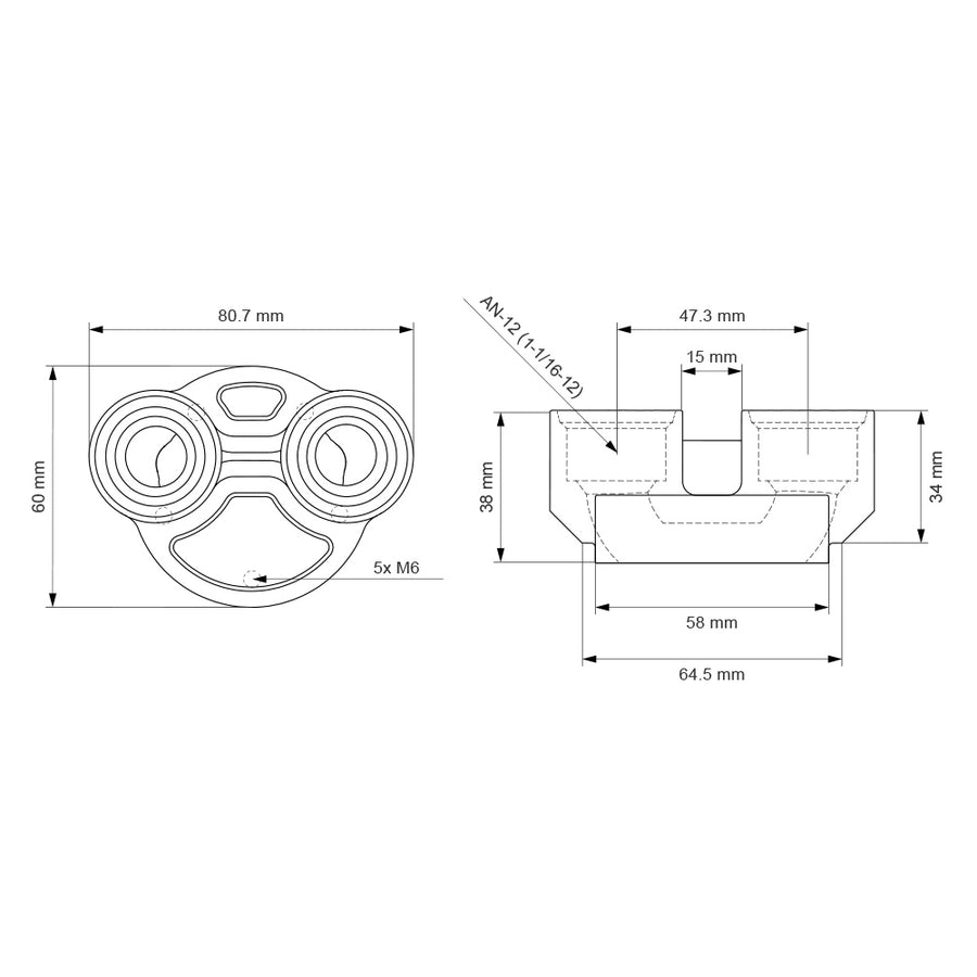 CFC Unit Stäubli connector, dual AN-12