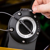 Steel mounting bracket for Remote filler cap, with M6 bolts