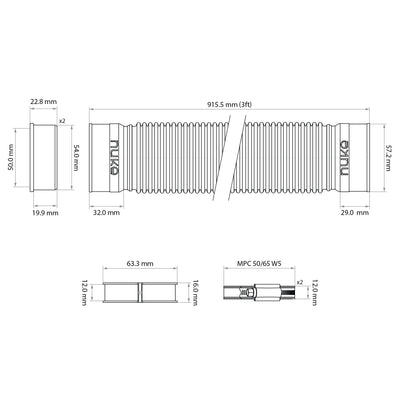 Fuel Filler Hose Kit, 90cm (3 feet)