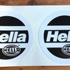 Hella Headlight (covers) decals (1 pair) White Lettering
