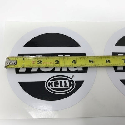 Hella Headlight (covers) decals (1 pair) White Lettering