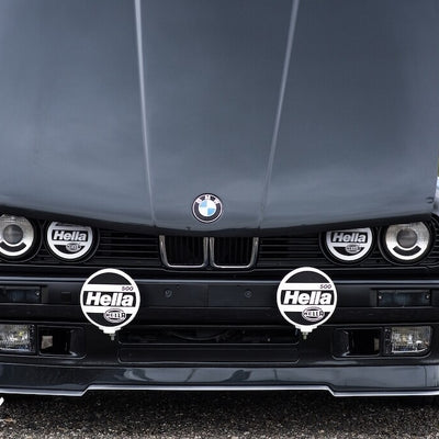 Hella Headlight (covers) decals (1 pair) White Lettering