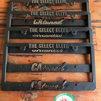 CAtuned License Plate Frame Black / Chrome Lettering