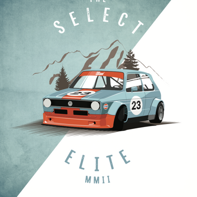 Limited Edition VW Berg Cup car Poster (25" x 38")