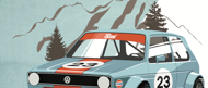 Limited Edition VW Berg Cup car Poster (25" x 38")