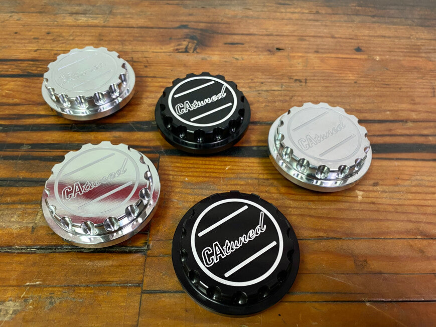 CAtuned Billet Engine Oil Filler Cap Black Color Compatible with BMW E30 E28 2002 & More