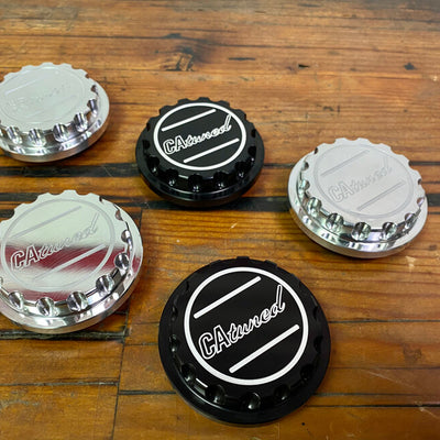 CAtuned Billet Engine Oil Filler Cap Black\Raw Color Compatible with BMW E30 E28 2002 & More