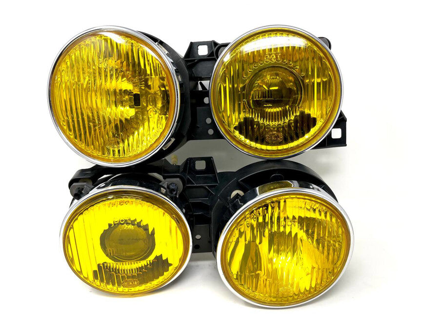 CAtuned Hella Euro Smiley French Yellow Headlights compatible with E30