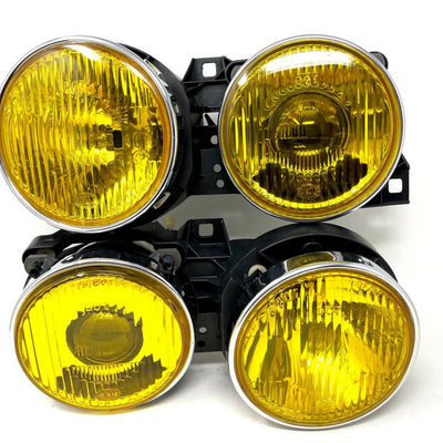 CAtuned Hella Euro Smiley French Yellow Headlights compatible with E30
