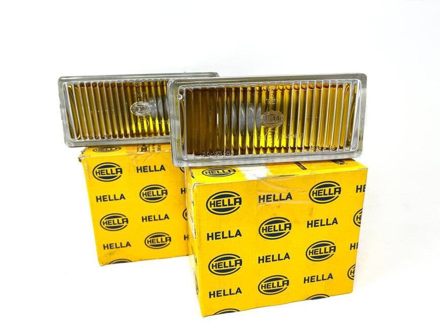 HELLA Early Model Glass Fog Lights (Pair) Left & Right French Compatible with E30 E24 E28 & M3