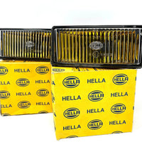 HELLA Early Model Glass Fog Lights (Pair) Left & Right French Dark Compatible with E30 E24 E28 & M3