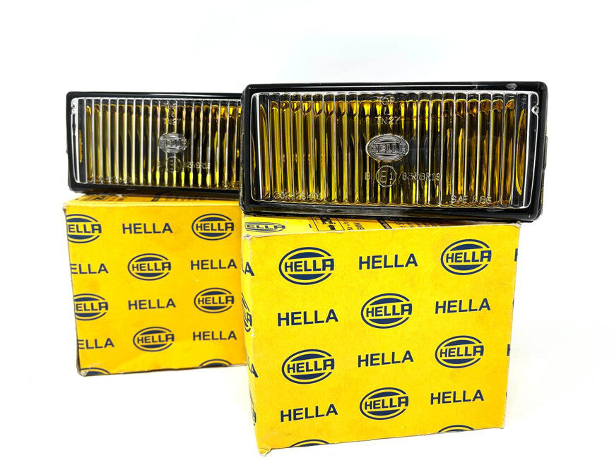 HELLA Early Model Glass Fog Lights (Pair) Left & Right French Dark Compatible with E30 E24 E28 & M3