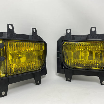 Late Model Glass Fog Lights (Pair) Left & Right Yellow (French) Compatible with E30