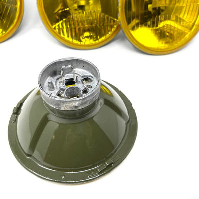 Rare French (Yellow) Hella Euro Headlights NEW compatible with E3 (Bavaria) or E9 E12 E21