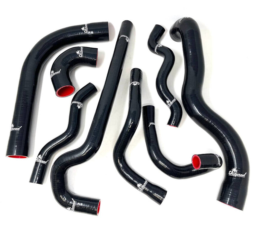 CAtuned Silicone Cooling Hose kit Black compatible with e28 M30 535i 533i 633csi 635i 733i 735i