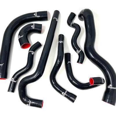 CAtuned Silicone Cooling Hose kit Black compatible with e28 M30 535i 533i 633csi 635i 733i 735i