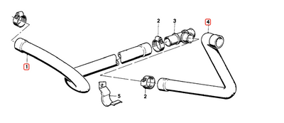 CAtuned Silicone Cooling Hose kit Black compatible with e28 M30 535i 533i 633csi 635i 733i 735i