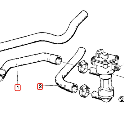 CAtuned Silicone Cooling Hose kit Black compatible with e28 M30 535i 533i 633csi 635i 733i 735i