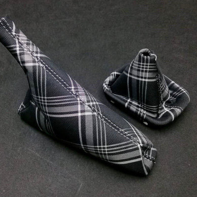 CAtuned SHIFT BOOT SET Tartan GREY Compatible with E30
