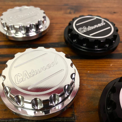 CAtuned Billet Engine Oil Filler Cap Black\Raw Color Compatible with BMW E30 E28 2002 & More