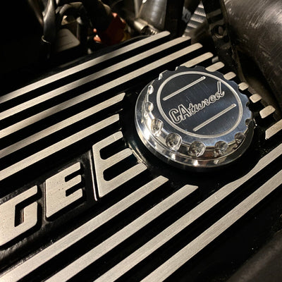 CAtuned Billet Engine Oil Filler Cap Black\Raw Color Compatible with BMW E30 E28 2002 & More