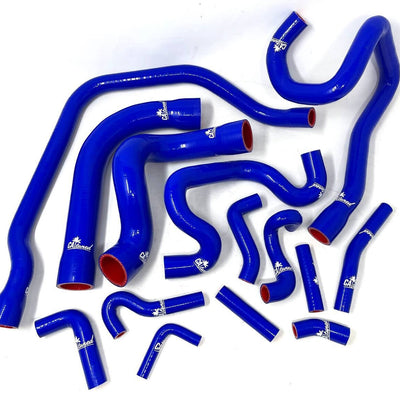Silicone 318 Cooling Hose kit Blue (Lifetime Warranty! ) - Compatible with m42 engine e30