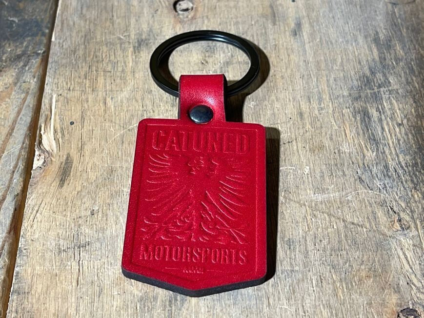 CAtuned Leather Keychain Embossed 2021 Design (Free shipping in the USA)
