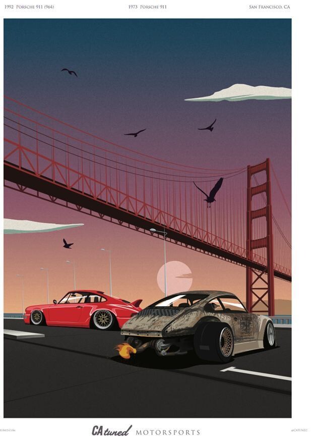 Porsche 911 Poster (18x24) Print
