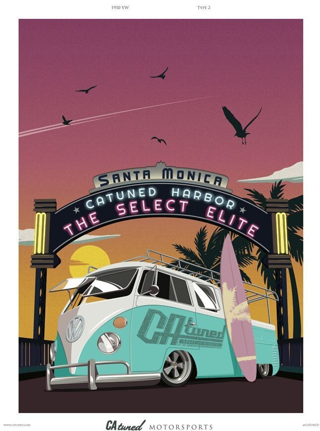 VW Type2 Bus/Truck Poster (18x24) Print