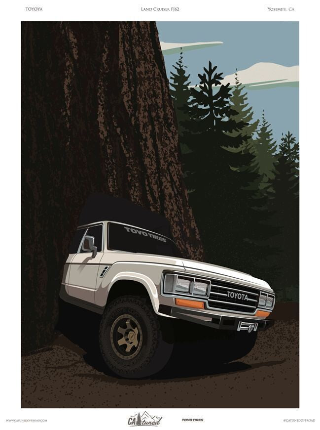 Toyota FJ62 CAtuned Offroad Poster (18x24) Print