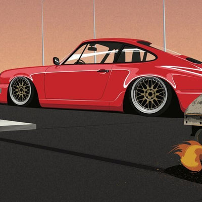 Porsche 911 Poster (18x24) Print