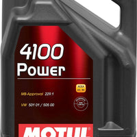 Motul 4100 Power Engine Oil; 15W-50 Semi-Synthetic (5 Liter)