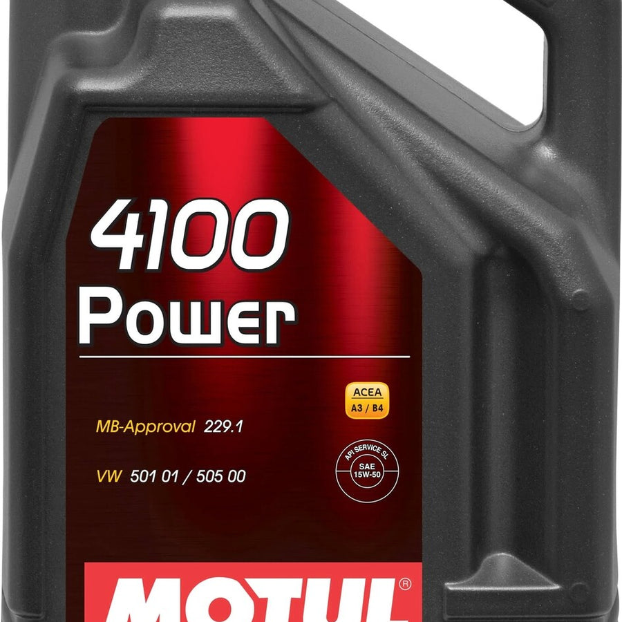 Motul 4100 Power Engine Oil; 15W-50 Semi-Synthetic (5 Liter)