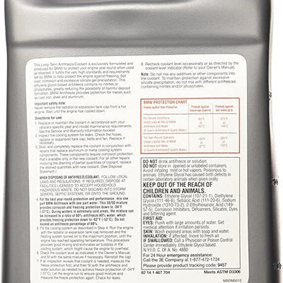 BMW Genuine Coolant Part # 82 14 1 467 704