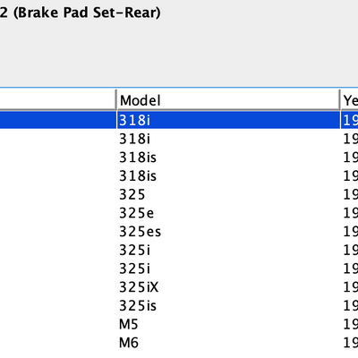 Textar REAR Brake Pad Set Compatible with E30 E28 M5 E24 M6