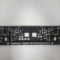 German License Plate Frame / Euro Frame BMW Black