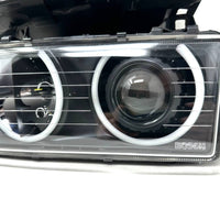 CAtuned EURO E36 BOSCH GLASS HEADLIGHTS w/ HID ANGEL EYES & More