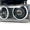 CAtuned EURO E36 BOSCH GLASS HEADLIGHTS w/ HID ANGEL EYES & More