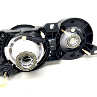 CAtuned HELLA Euro Smiley BLACK Smoked Crosshair Headlights compatible with E30 DOT USA Approved