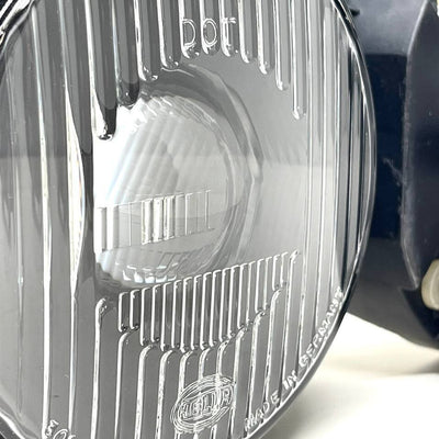 CAtuned HELLA Euro Smiley BLACK Smoked Crosshair Headlights compatible with E30 DOT USA Approved