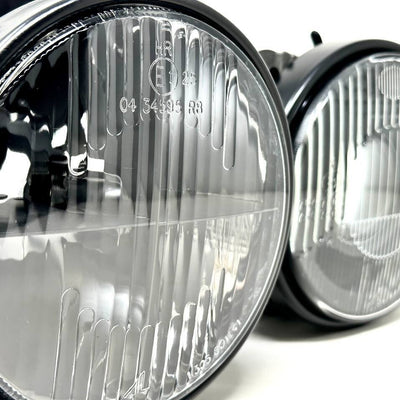 BMW E30 BOSCH Euro Smiley BLACK Smoked Crosshair Headlights Brand NEW