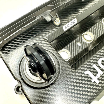 MOTORSPORT LIMITED CAtuned Billet Engine Oil Filler Cap BLACK Color Compatible with BMW E30 E28 2002 & More