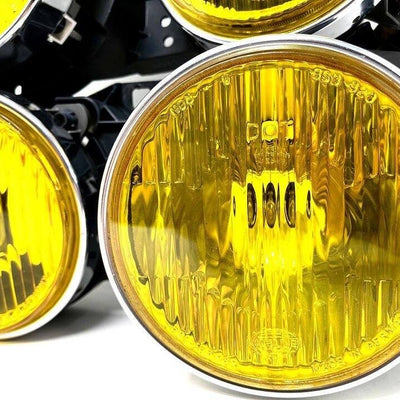CAtuned Hella Euro Smiley French Yellow Headlights compatible with E30